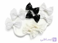 پاپیون مو جفتی دخترانه دانتل/گیره انبری کوچک