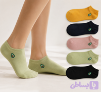 جوراب زنانه مچی طرح آووکادو (تک رنگ نخ پنبه)