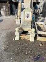 سنگ مزار مرمر سبز طرح خاطره (کد2025)