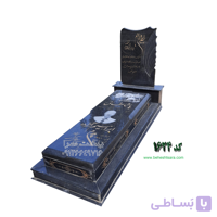 سنگ مزار گرانیت مشکی اصفهان کد 1624