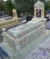 سنگ مزار لاکچری،مرمر سبز،کد ۴۵۵