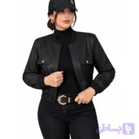 سویشرت زنانه چرم پشت مخمل کد 2538
