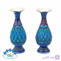 گلدان موشکی میناکاری (جفت)-کد 587