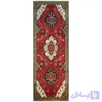 فرش راهروی قرمز دستبافت همدان