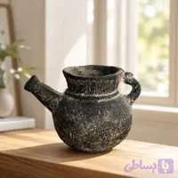 ظرف دکوری سفالی مشکی