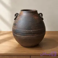 گلدان دکوراتیو گرد دو دسته