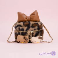 کیف دوشی فانتزی کیتی پلنگی مدل پاپیون