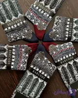 جوراب ساقدار مردانه بارکد طرح cedar pattern