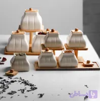 ست پاسماوری 8 پارچه مدل نارون به همراه استند چوبی