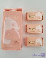 دستمال مرطوب کوچک جیبی گربه خرس صورتی