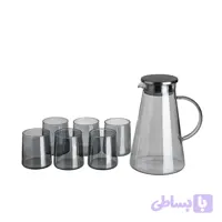 پارچ و لیوان پیرکس شفاف مارک Deli