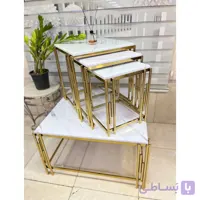 جلو مبلی و عسلی گرد مدل پیانو، پایه فلزی