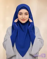 روسری کرپ الیزه سرخ آبی
