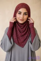 روسری کرپ نخ طرح دار Fasiin.ir