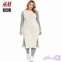 پیراهن بافتنی پنبه ارگانیک بلند زنانه H&M