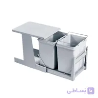 سطل زباله دو مخزنه متوسط ریل کف (46 لیتری) آدلان مدل A838