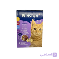 پوچ گربه وینستون طعم مرغ، گوشت،ماهی، بره 100 گرم Wanpy Pouch
