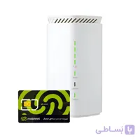 مودم روتر 5G ان ای سی مدل Speed Wi-Fi HOME 5G L12 CAT.21 + Wi-Fi 6 به همراه سیم کارت 360 درجه مبین نت با بسته 200 گیگ یکساله