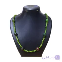 گردنبند سنگ طبیعی عقیق سبز و جید