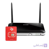 مودم روتر 4G/LTE دی لینک مدل D-Link DWR-921 به همراه سیم کارت آپتل با 75 گیگابایت شش ماهه