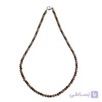 گردنبند سنگ طبیعی حدید مدل چهار گوی کد 108