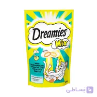 تشویقی دریمیز گربه با طعم ماهی سالمون و پنیر 60 گرم Dreamies Cat Snack