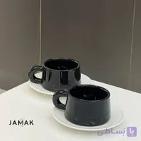فنجان نعلبکی لته Black & White – یک عددی