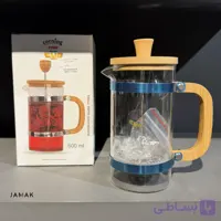 فرنچ پرس پیرکس 600 میلی لیتر درب بامبو