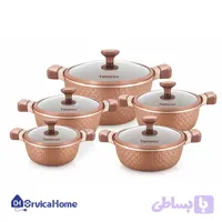 ست قابلمه گرانیتی ۱۷ پارچه Telionix مدل TGC5706