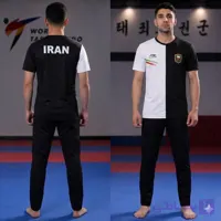تیشرت تکواندو تمرینی تایم اسپرت مدل Lining فلامنت سوزنی