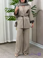 کت و شلوار لویی ویتون LV ترند زنانه جیب و سرآستین چرم دوزی وارداتی