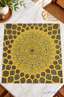 رومیزی مربع آستردار گنبد مسجد شیخ لطف الله سایز ۱۰۰