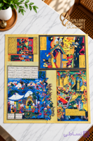 رومیزی مربع آستردار مینیاطور سایز ۱۰۰