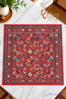 رومیزی مربع آستردار دلربا سایز ۱۰۰