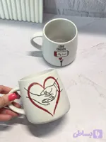 ماگ سفید طرحدار