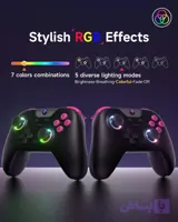 دسته بازی بی‌سیم EasySMX X05 با نورپردازی RGB هفت‌رنگ برای کامپیوتر، سوییچ، استیم و موبایل