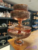 ست پذیرایی مسی ۴ تکه گل رز نانو کروم زنجان