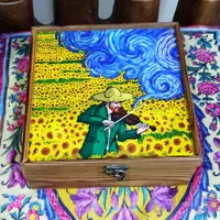 جعبه چوبی به همراه قفل (مناسب جواهرات، هدیه و دکوری)