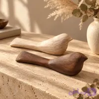 مجسمه چوبی پرنده دست‌ساز مینیمال (جفت / تکی)