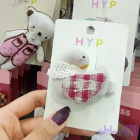 گل‌سر انبری عروسکی فانتزی طرح پارچه‌ای