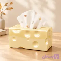 جا دستمال کاغذی سرامیکی با آبکاری لاستر براق و درخشان
