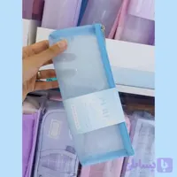 جامدادی توری زیپ‌دار شفاف مدل Pure Color