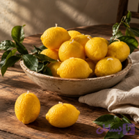 شمع دکوراتیو طرح لیمو طبیعی (دست‌ساز)
