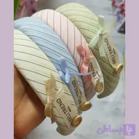 تل سر پد دار پاستلی با پاپیون تزئینی | 4 رنگ ملایم