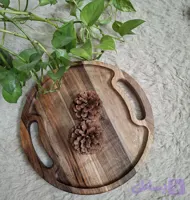 سینی گرد مدل تخت چوب گردو