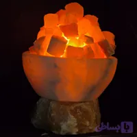 کاسه آتشین سنگ نمک هیمالیا پایه سنگی