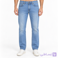 شلوار جین راسته مردانه آبی یخی برند اورجینال لهستان Reserved- کد۰۱