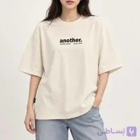 تیشرت باکسی ضخیم (گرم بالا) رنگ کرم Another