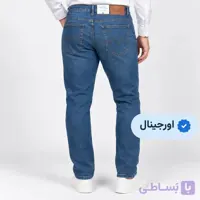 شلوار جین اسلیم فیت مردانه آبی کشی Woke Slim اورجینال