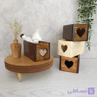 جعبه چوبی قلبی
